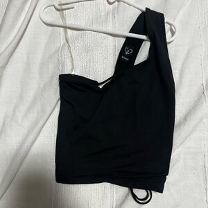 Black One-Shoulder Top